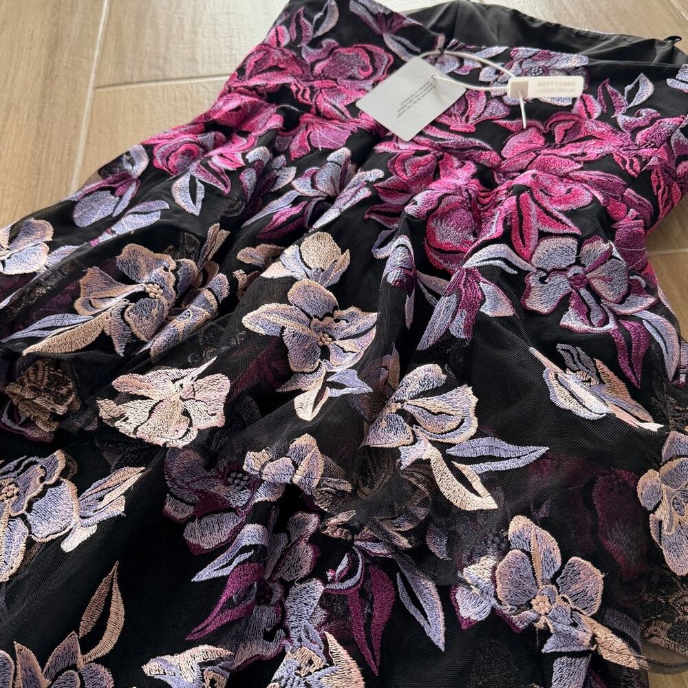 MARCHESE NOTTE -NWT- Tiered Strapless Embroidered Floral Tulle Gown | 10 - Picture 10 of 14